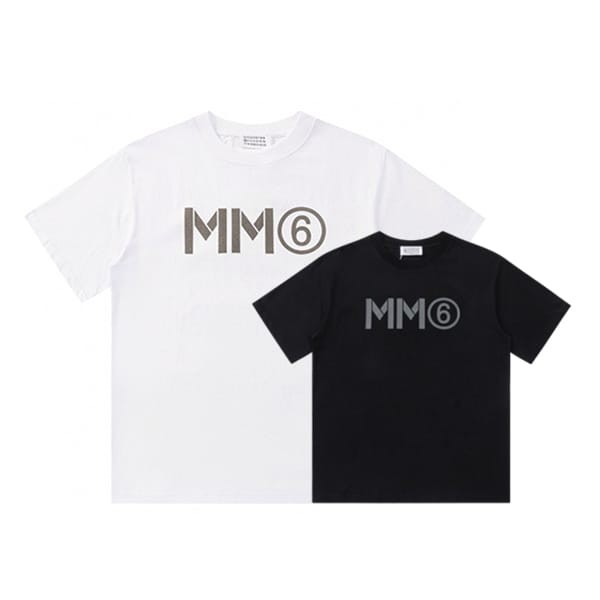 超希少！MM6 メゾンマルジェラ 偽物 ロゴ 半袖 Tシャツ 2色 Man80747